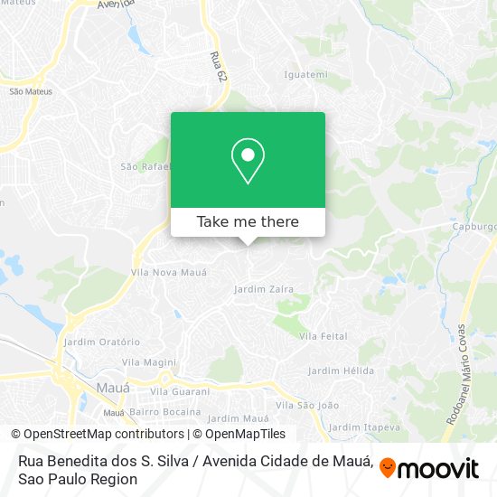 Rua Benedita dos S. Silva / Avenida Cidade de Mauá map