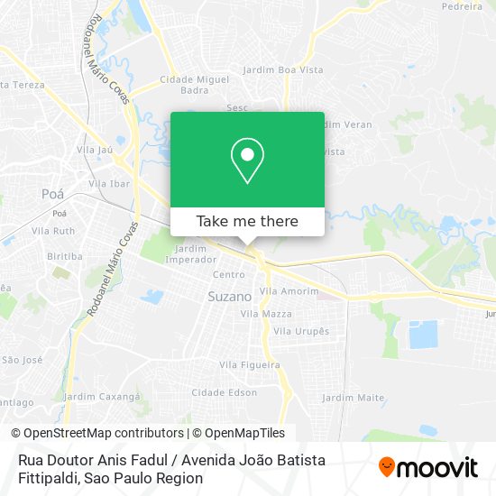 Mapa Rua Doutor Anis Fadul / Avenida João Batista Fittipaldi