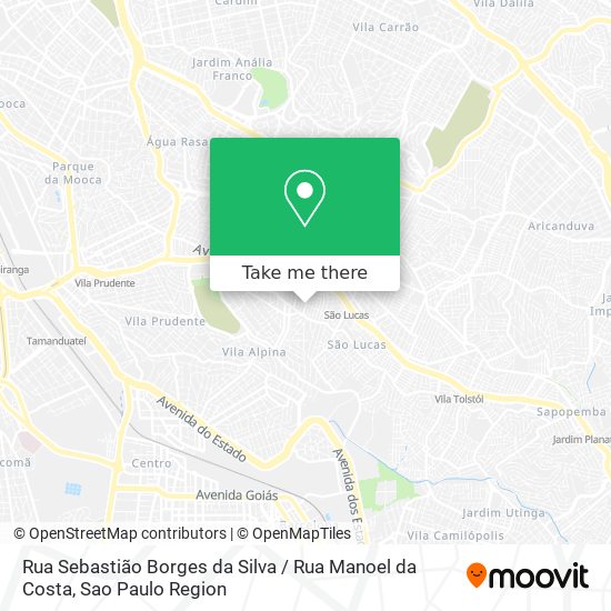 Mapa Rua Sebastião Borges da Silva / Rua Manoel da Costa