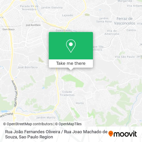 Mapa Rua João Fernandes Oliveira / Rua Joao Machado de Souza