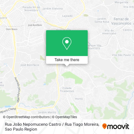 Mapa Rua João Nepomuceno Castro / Rua Tiago Moreira