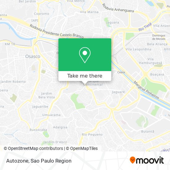 Mapa Autozone