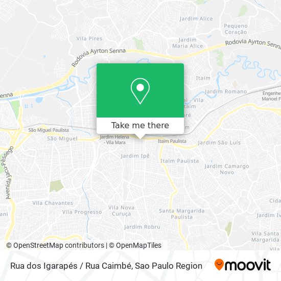 Mapa Rua dos Igarapés / Rua Caimbé