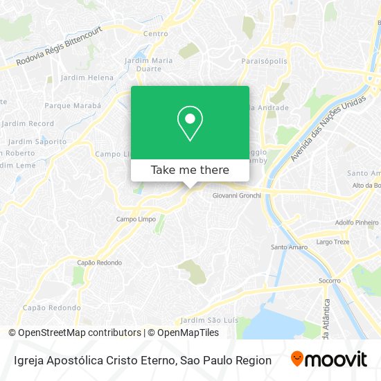 Mapa Igreja Apostólica Cristo Eterno