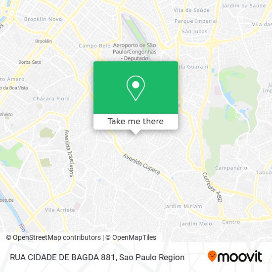 RUA CIDADE DE BAGDA 881 map