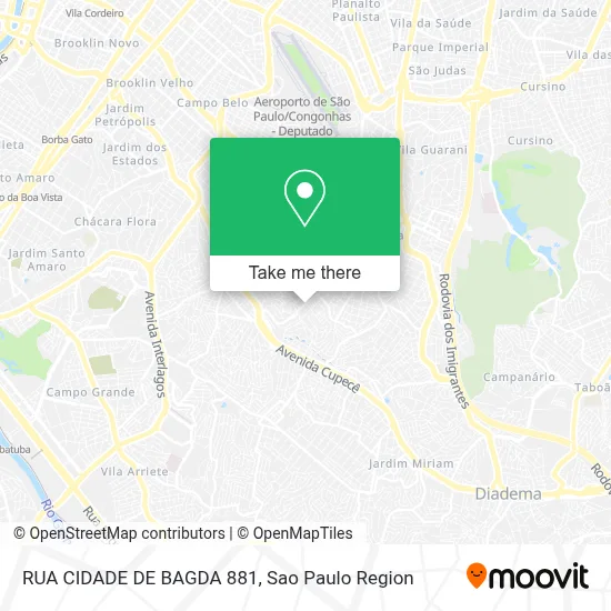 RUA CIDADE DE BAGDA 881 map