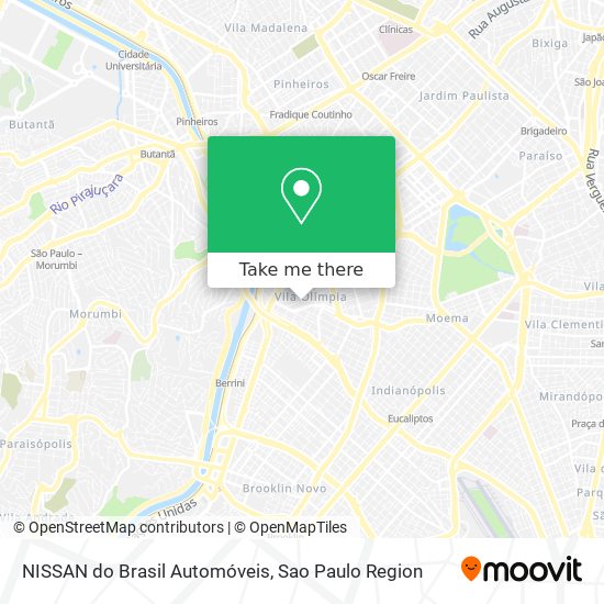 Mapa NISSAN do Brasil Automóveis