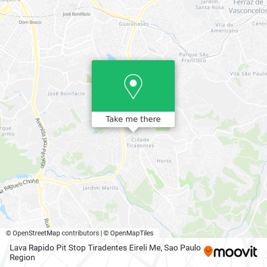 Lava Rapido Pit Stop Tiradentes Eireli Me map