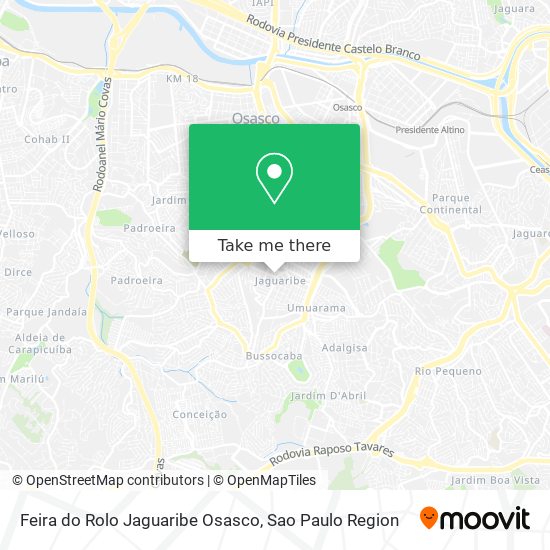 Feira do Rolo Jaguaribe Osasco map