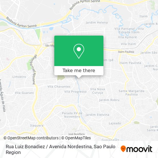 Rua Luiz Bonadiez / Avenida Nordestina map