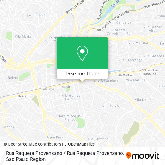 Rua Raqueta Provensano / Rua Raqueta Provenzano map