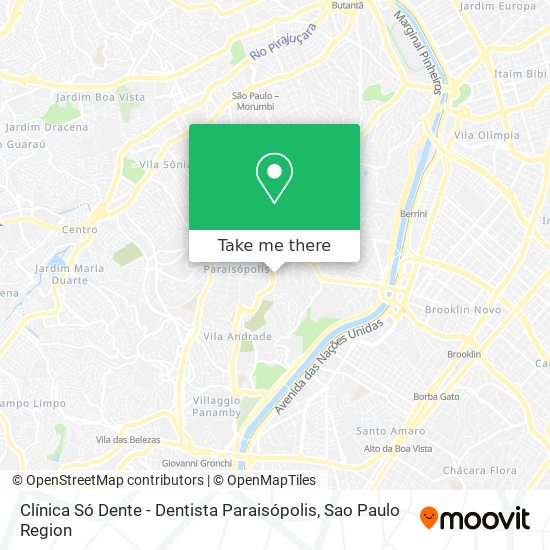 Clínica Só Dente - Dentista Paraisópolis map