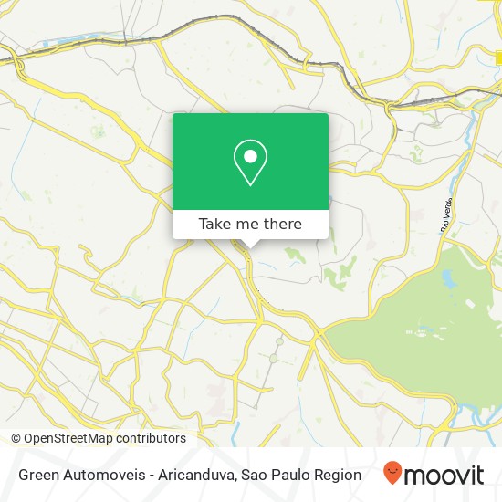 Mapa Green Automoveis - Aricanduva
