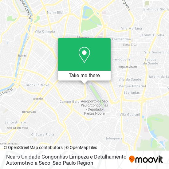 Ncars Unidade Congonhas Limpeza e Detalhamento Automotivo a Seco map