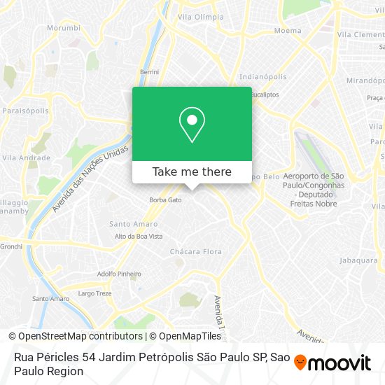 Mapa Rua Péricles  54   Jardim Petrópolis   São Paulo   SP