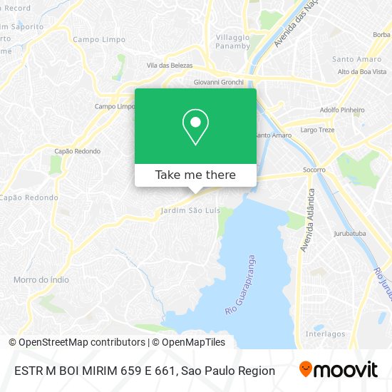 ESTR  M BOI MIRIM 659 E 661 map