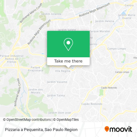 Pizzaria a Pequenita map