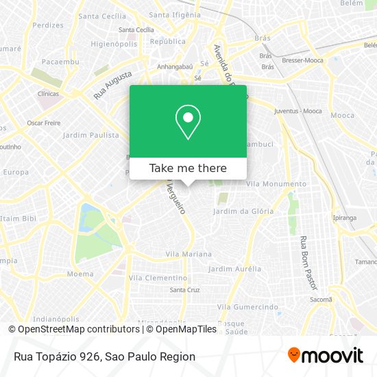 Rua Topázio 926 map