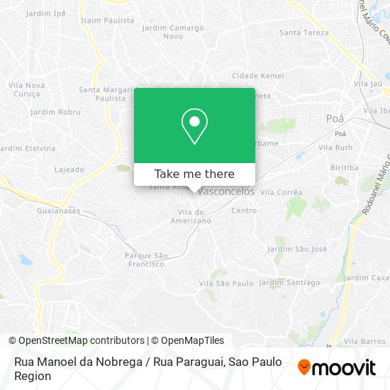 Mapa Rua Manoel da Nobrega / Rua Paraguai