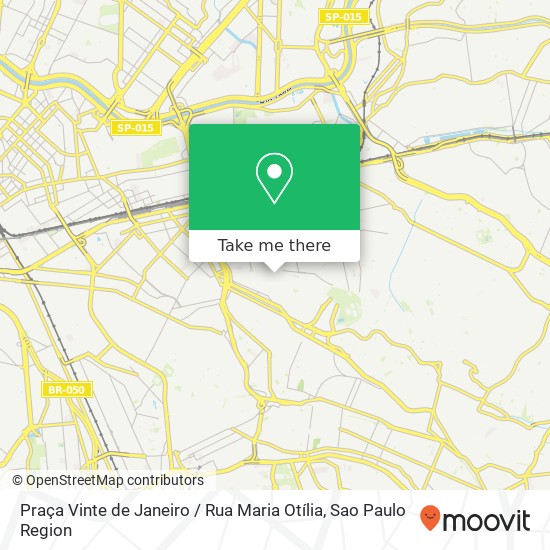 Mapa Praça Vinte de Janeiro / Rua Maria Otília