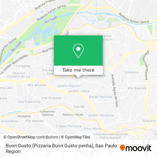 Mapa Buon Gusto (Pizzaria Buon Gusto penha)