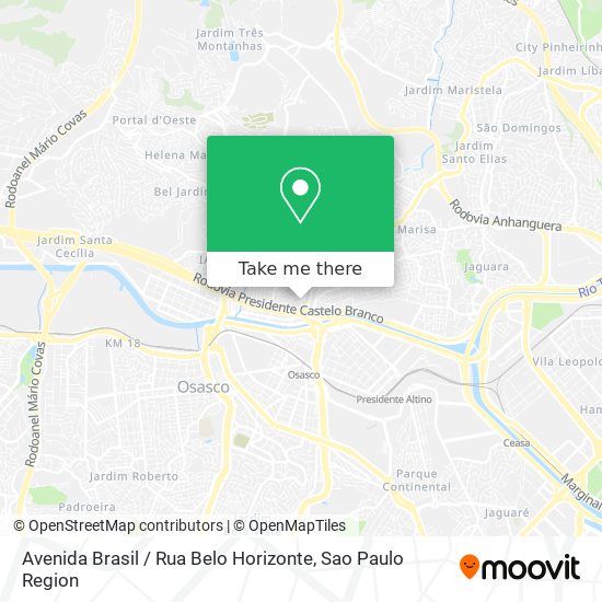 Avenida Brasil / Rua Belo Horizonte map