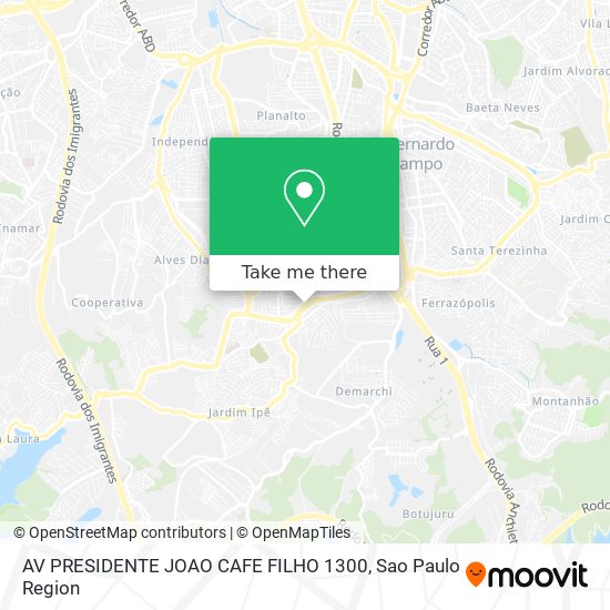 AV PRESIDENTE JOAO CAFE FILHO 1300 map