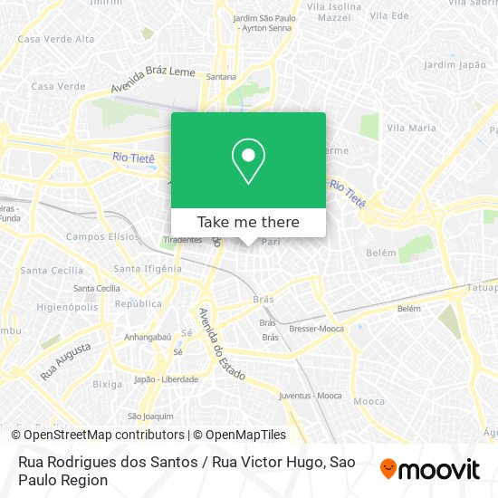 Mapa Rua Rodrigues dos Santos / Rua Victor Hugo