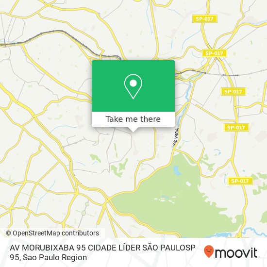 AV  MORUBIXABA  95   CIDADE LÍDER   SÃO PAULOSP 95 map