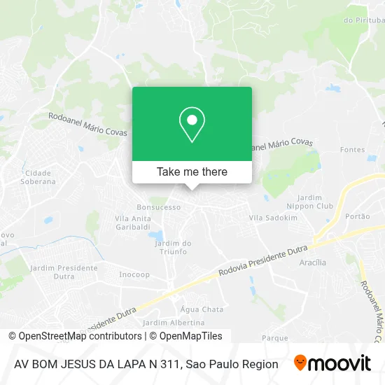 AV BOM JESUS DA LAPA N 311 map