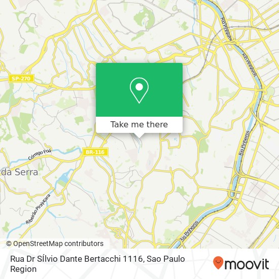 Mapa Rua Dr  SÍlvio Dante Bertacchi  1116