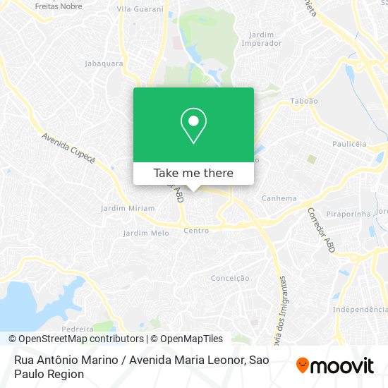 Mapa Rua Antônio Marino / Avenida Maria Leonor