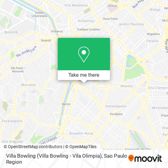 Mapa Villa Bowling (Villa Bowling - Vila Olimpia)