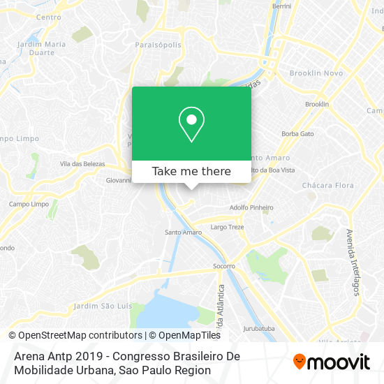 Arena Antp 2019 - Congresso Brasileiro De Mobilidade Urbana map