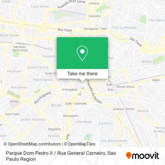 Parque Dom Pedro II / Rua General Carneiro map