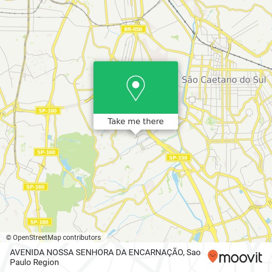 Mapa AVENIDA NOSSA SENHORA DA ENCARNAÇÃO