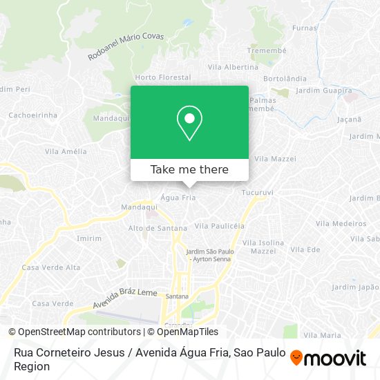 Mapa Rua Corneteiro Jesus / Avenida Água Fria