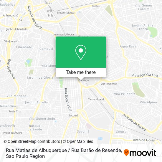 Mapa Rua Matias de Albuquerque / Rua Barão de Resende