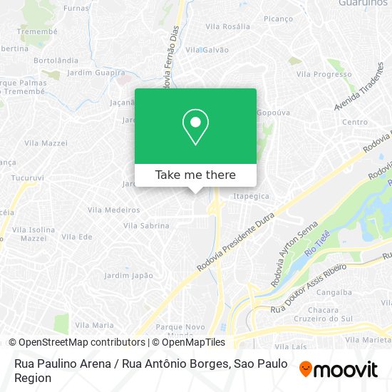 Rua Paulino Arena / Rua Antônio Borges map