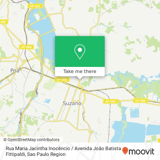 Mapa Rua Maria Jacintha Inocêncio / Avenida João Batista Fittipaldi