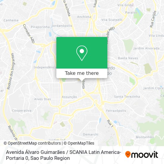 Avenida Álvaro Guimarães / SCANIA Latin America-Portaria 0 map