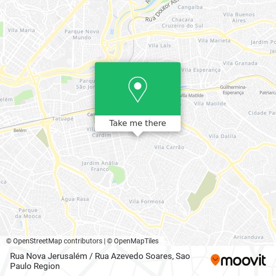 Rua Nova Jerusalém / Rua Azevedo Soares map