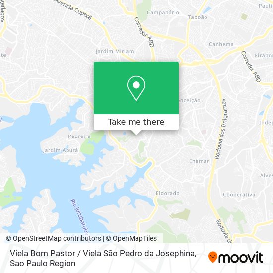 Mapa Viela Bom Pastor / Viela São Pedro da Josephina