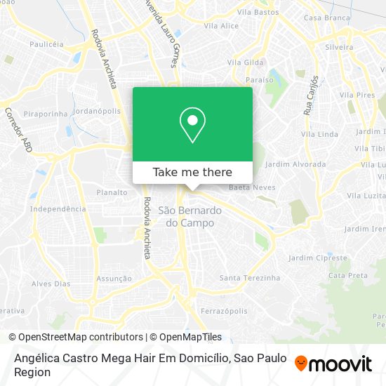 Angélica Castro Mega Hair Em Domicílio map