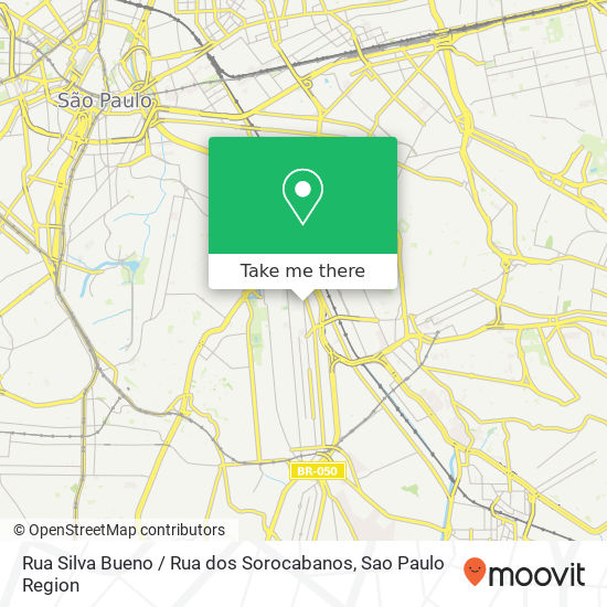 Mapa Rua Silva Bueno / Rua dos Sorocabanos