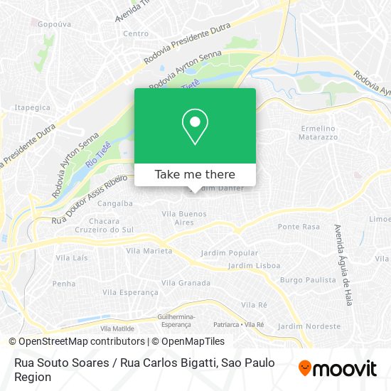 Mapa Rua Souto Soares / Rua Carlos Bigatti