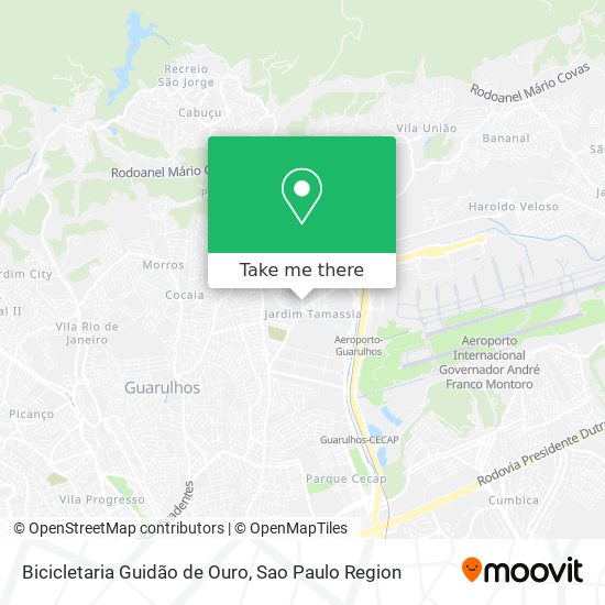 Bicicletaria Guidão de Ouro map