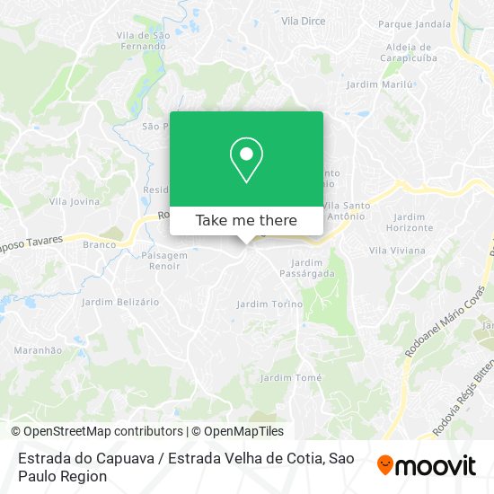 Estrada do Capuava / Estrada Velha de Cotia map