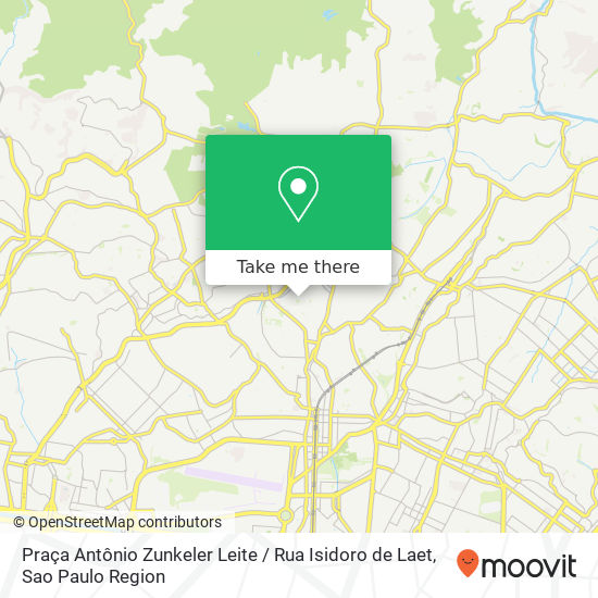 Mapa Praça Antônio Zunkeler Leite / Rua Isidoro de Laet