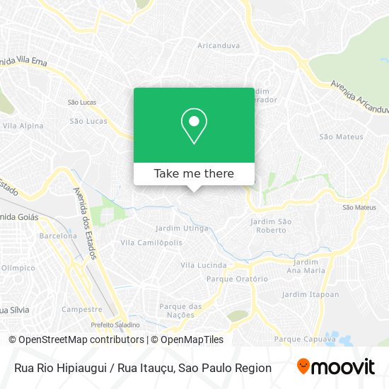 Mapa Rua Rio Hipiaugui / Rua Itauçu